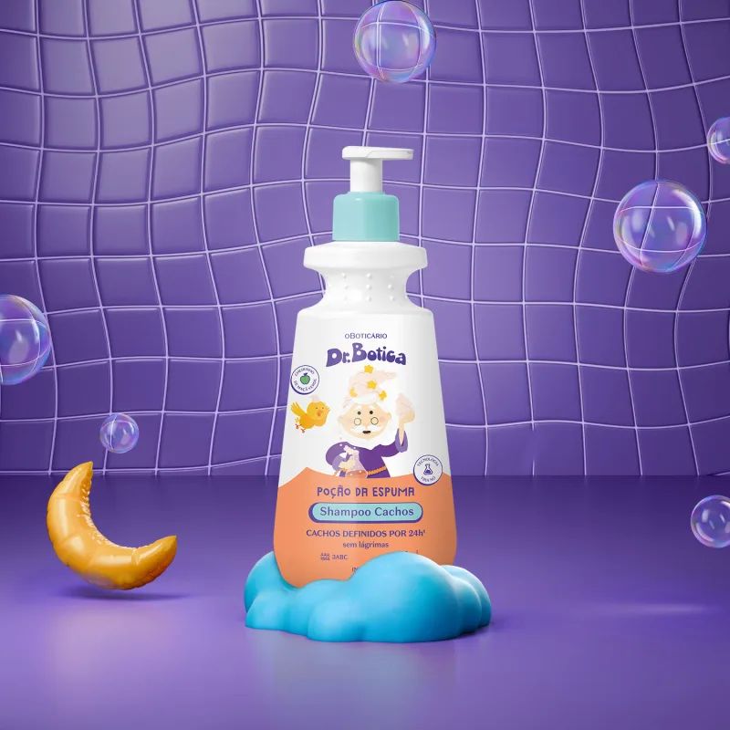 SHAMPOO INFANTIL CABELOS CACHEADOS 3 ABC DR.BOTICA PO��O DA ESPUMA 400ML